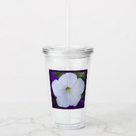 White Flower Photo Beauty for Ashes Bible Verse Take Away Mugg