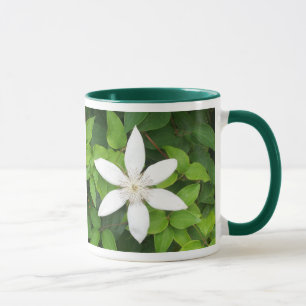 White Flower Ringer Mugg