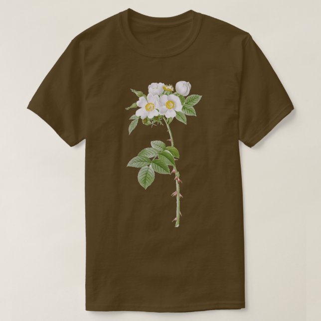 White Flowered Ro T Shirt (Design framsida)