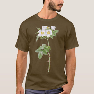 White Flowered Ro T Shirt