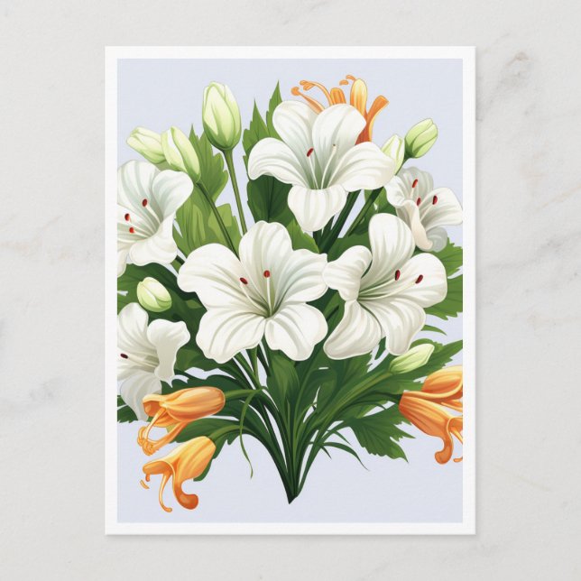 WHITE FLOWERS #2 VYKORT (Framsida)