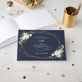 White Flowers, Cream Flowers, Boho, Birthday Gästböcker