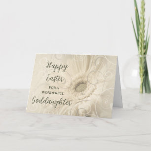 White Flowers Goddotter Glad påsk Helgkort