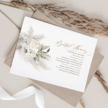 White Flowers Pampas Grass Greenery Möhippa