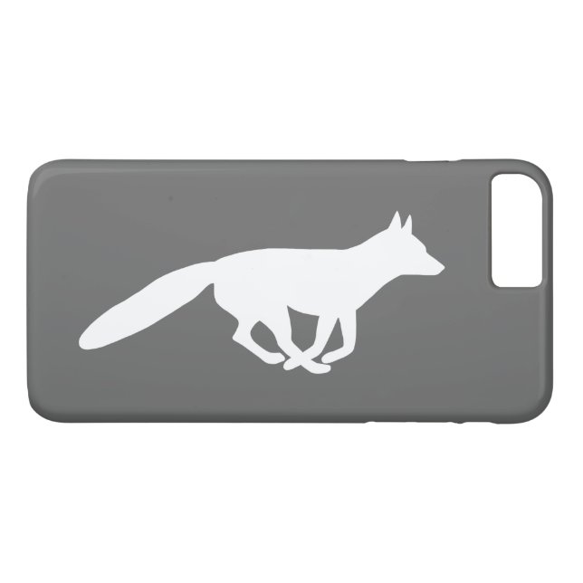 White Fox Silhouette Case-Mate iPhone Skal (Baksida (horisontal))