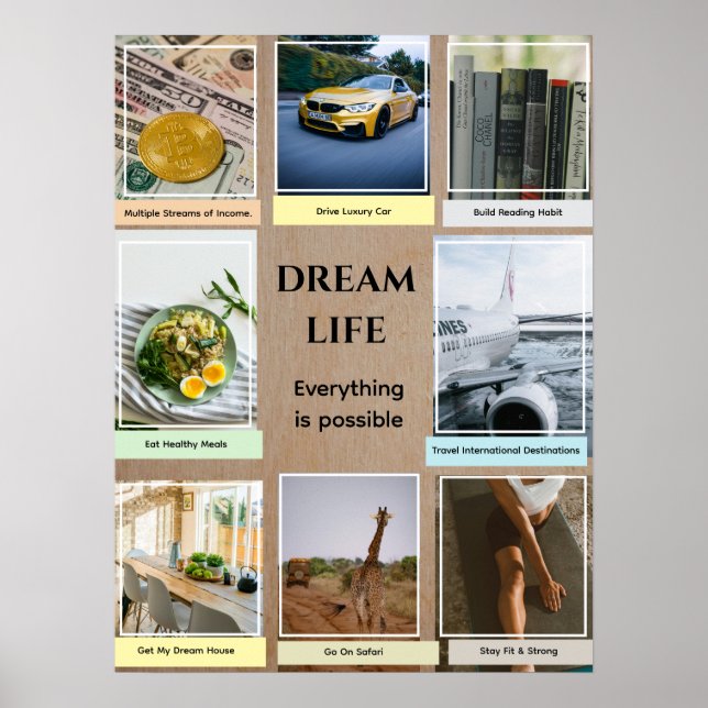 White Frame Photos Vision Board Poster (Framsidan)