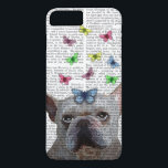 White Fransk Bulldog and Butterflies<br><div class="desc">Husdjur</div>