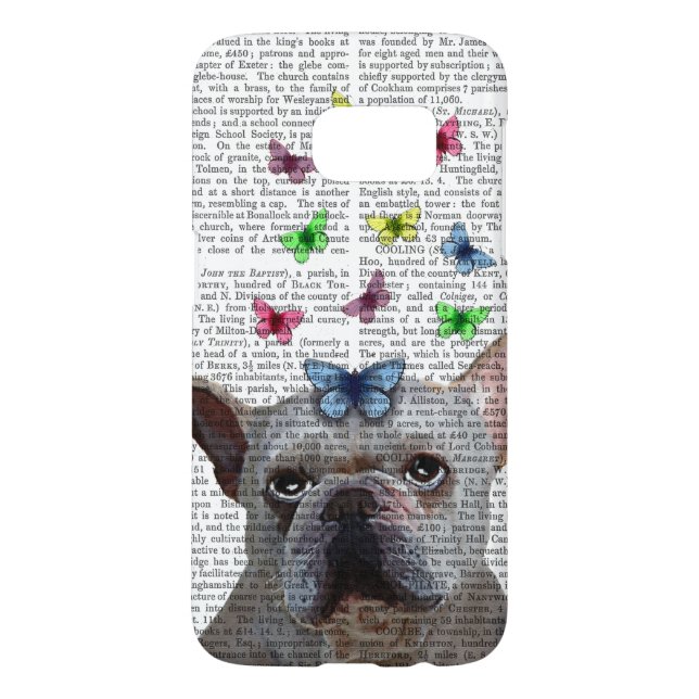 White Fransk Bulldog and Butterflies Case-Mate Samsung Galaxy Skal (Baksidan)