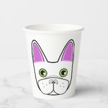 White Fransk Bulldog Ansikte