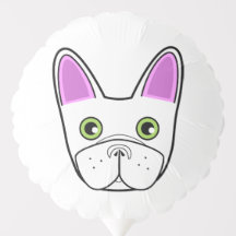 White Fransk Bulldog Ansikte