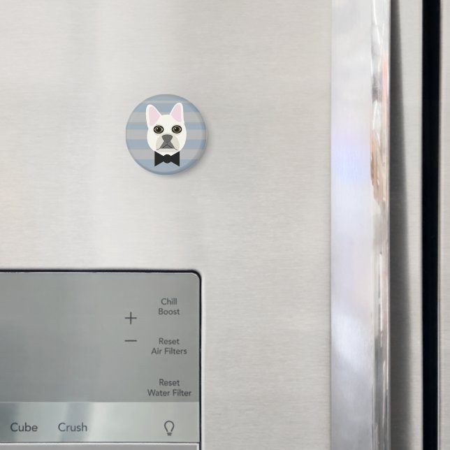 White Fransk Bulldog, Rand Magnet (In Situ (Fridge))