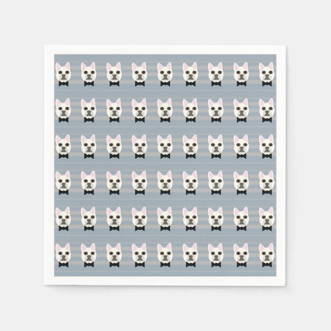 White Fransk Bulldog, Rand Pappersservett (Framsidan)