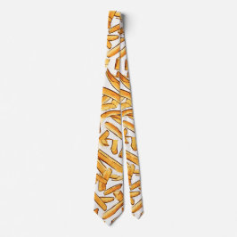 White Fransk Fries Neck Tie Slips