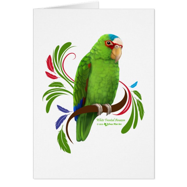 White Fronzon Amazon Hälsningskort (Framsidan)