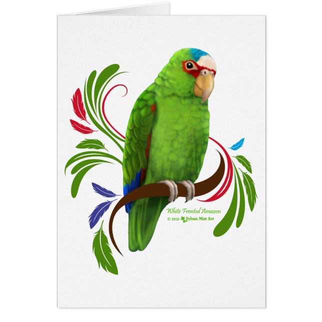 White Fronzon Amazon Hälsningskort (Framsidan)