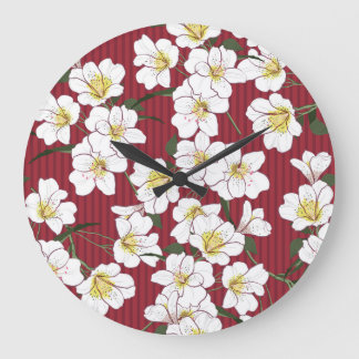 White Garden Flowers: Vintage Rand Stor Klocka