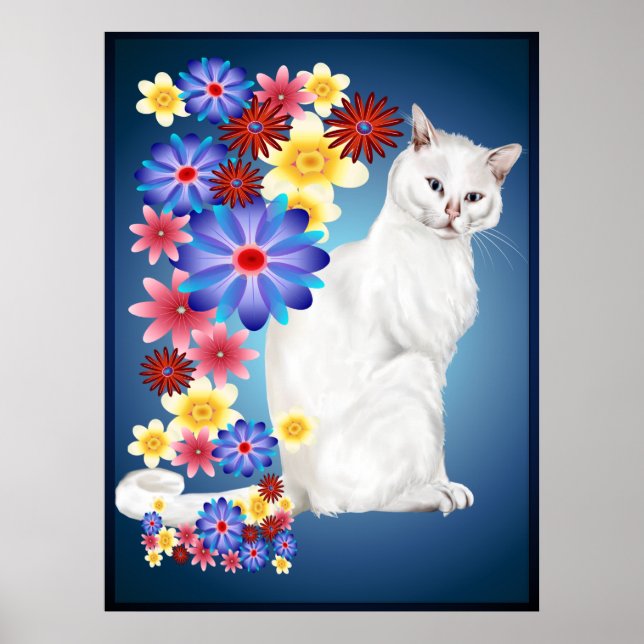 White Garden Kattunge Poster (Framsidan)