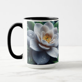 White Gardenia Blommigt Mugg