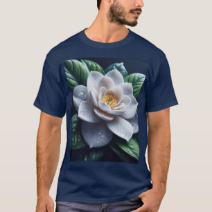 White Gardenia Blommigt T Shirt