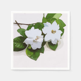 White Gardenia Flower Pappersservett