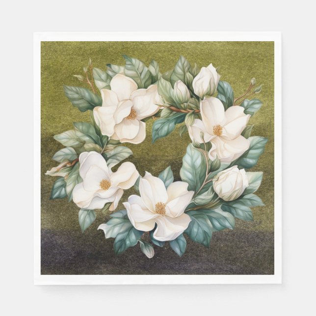White Gardenia Napkins Pappersservett (Framsidan)