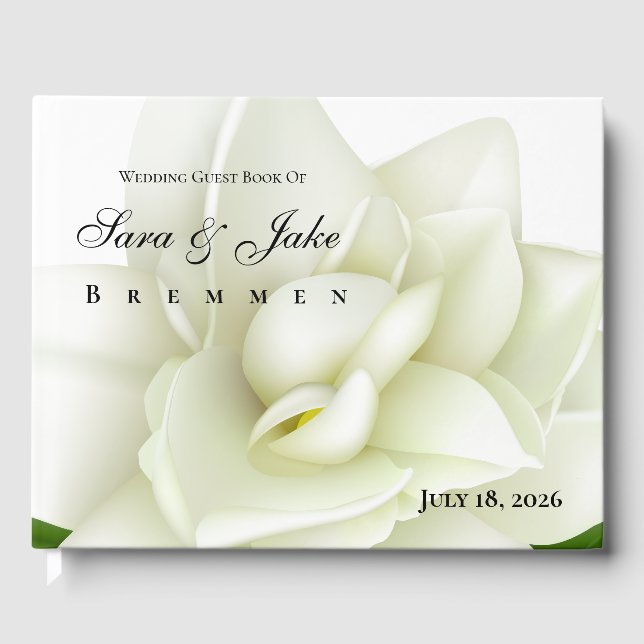 White Gardenia Wedding Gästböcker (Framsida)