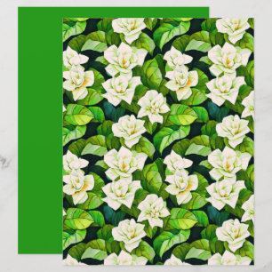White Gardenias och Jade Grönt Lövs