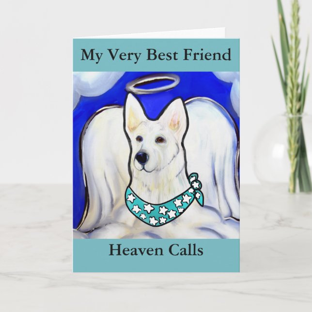 White German Shepherd Helgkort (Framsida)