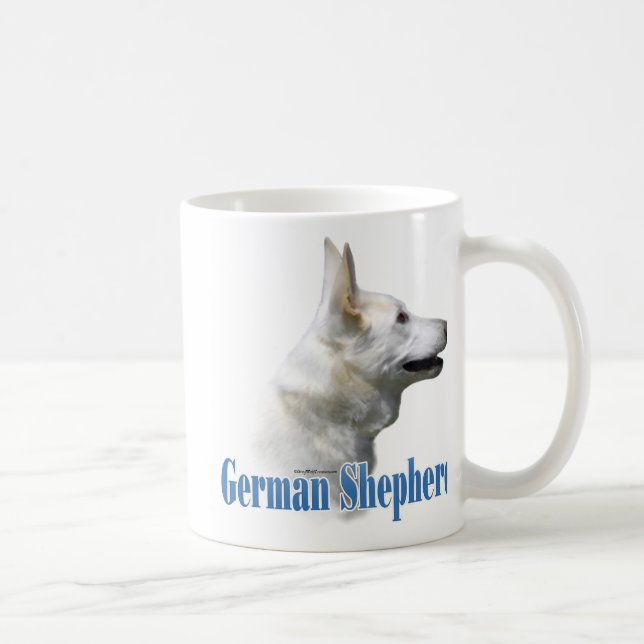 White German Shepherd Namn Kaffemugg (Höger)