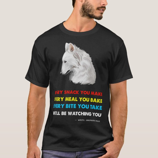 White German Shepherd White Shepherd T Shirt (Framsida)
