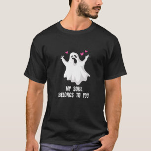 White Ghost Costume Women Manar Funny Couple Hallo T Shirt
