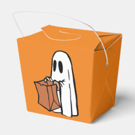 White Ghost med Trick eller Treat Bag Goodie Box Presentaskar