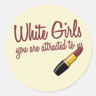 White Girls Runt Klistermärke