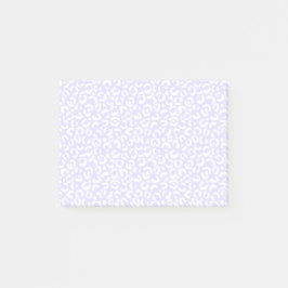 White Girly Lila Lilac Leopard Skriv ut Post-it Block