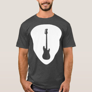 White Gitarr Plektrum Guitarist T Shirt
