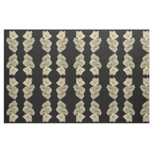 White Gladiola Abstrakt Mönster Fabric Tyg