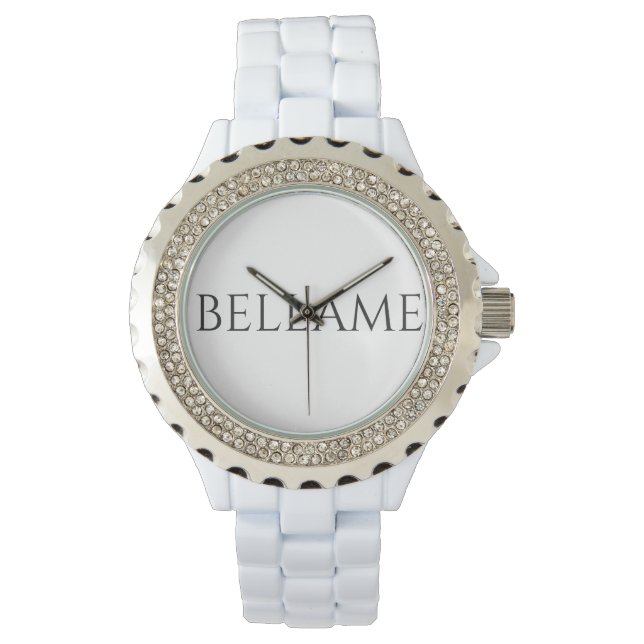White Glam Watch Armbandsur (Framsida)