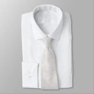 White Glitter Sparkly Neck Tie Slips