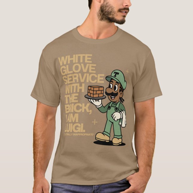 White Glove Brick Service Design Clipse Inspirerad T Shirt (Framsida)
