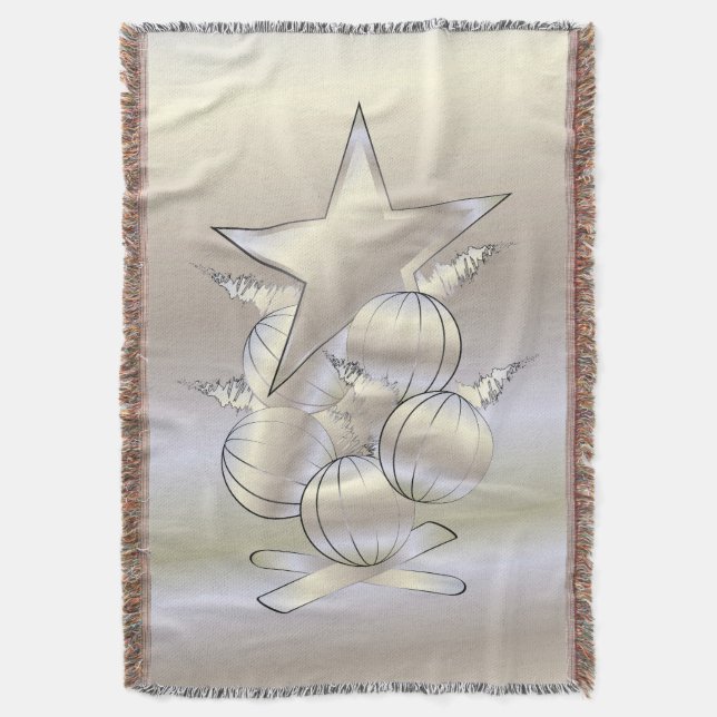 White gold Christmas Filt (Framsidan Vertikal)