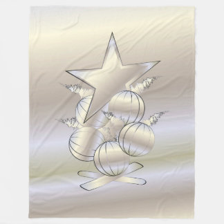 White gold Christmas Fleecefilt