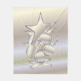 White gold Christmas Fleecefilt