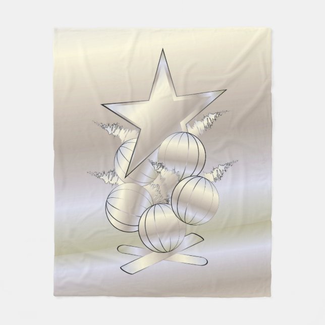 White gold Christmas Fleecefilt (Framsidan)