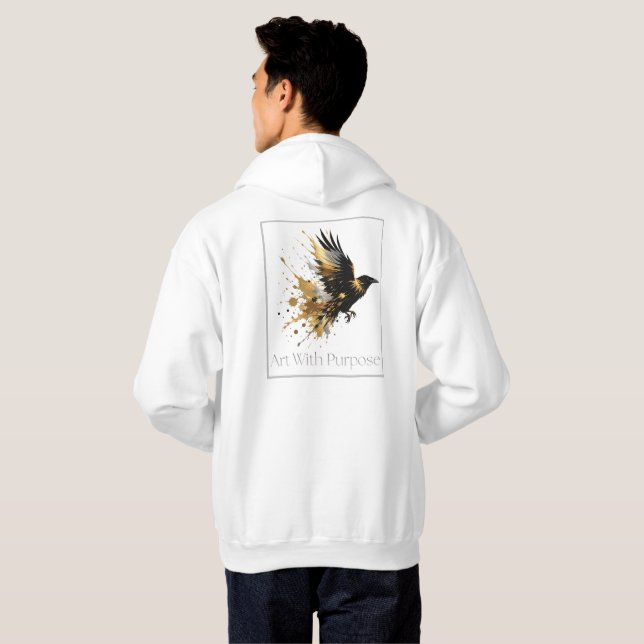 White & Gold Design Collection Hoodie (Hel baksida)