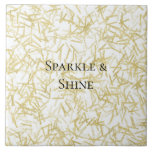 White Gold Glam Glitzy Sparkle Christmas Kakelplatta<br><div class="desc">White Gold Glam Glitzy Sparkle Christmas</div>