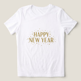 🎉 White Gold Happy New Year T-Shirt