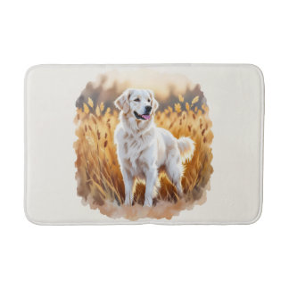 White Golden Retriever Dog Badrumsmatta