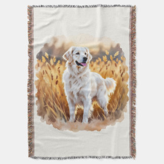 White Golden Retriever Dog Filt