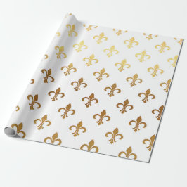 White Golden Royal Fior De Lise Ornament Presentpapper