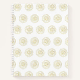 White | Golden Zinnia Flower Medallions